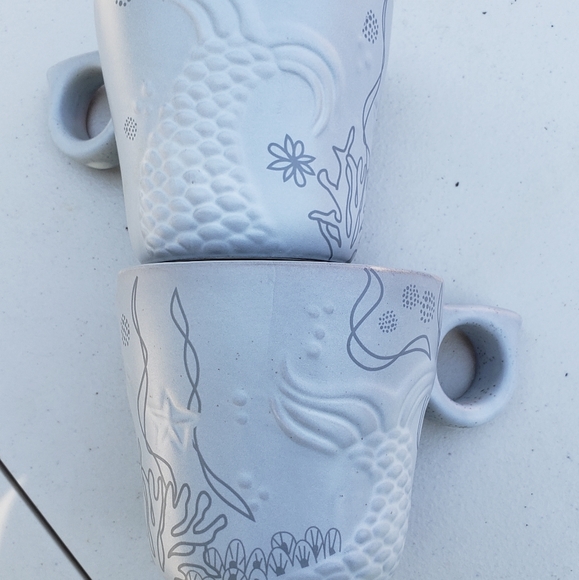 Pair of Starbucks Siren's Tail Mermaid Mugs
